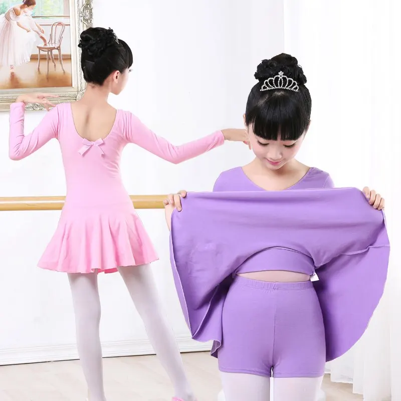 Pantaloncini separati in cotone di alta qualità Vestito da balletto per danza Bambini Ragazze Ginnastica Balletto Vestito da ballo Abbigliamento da ballo per bambini