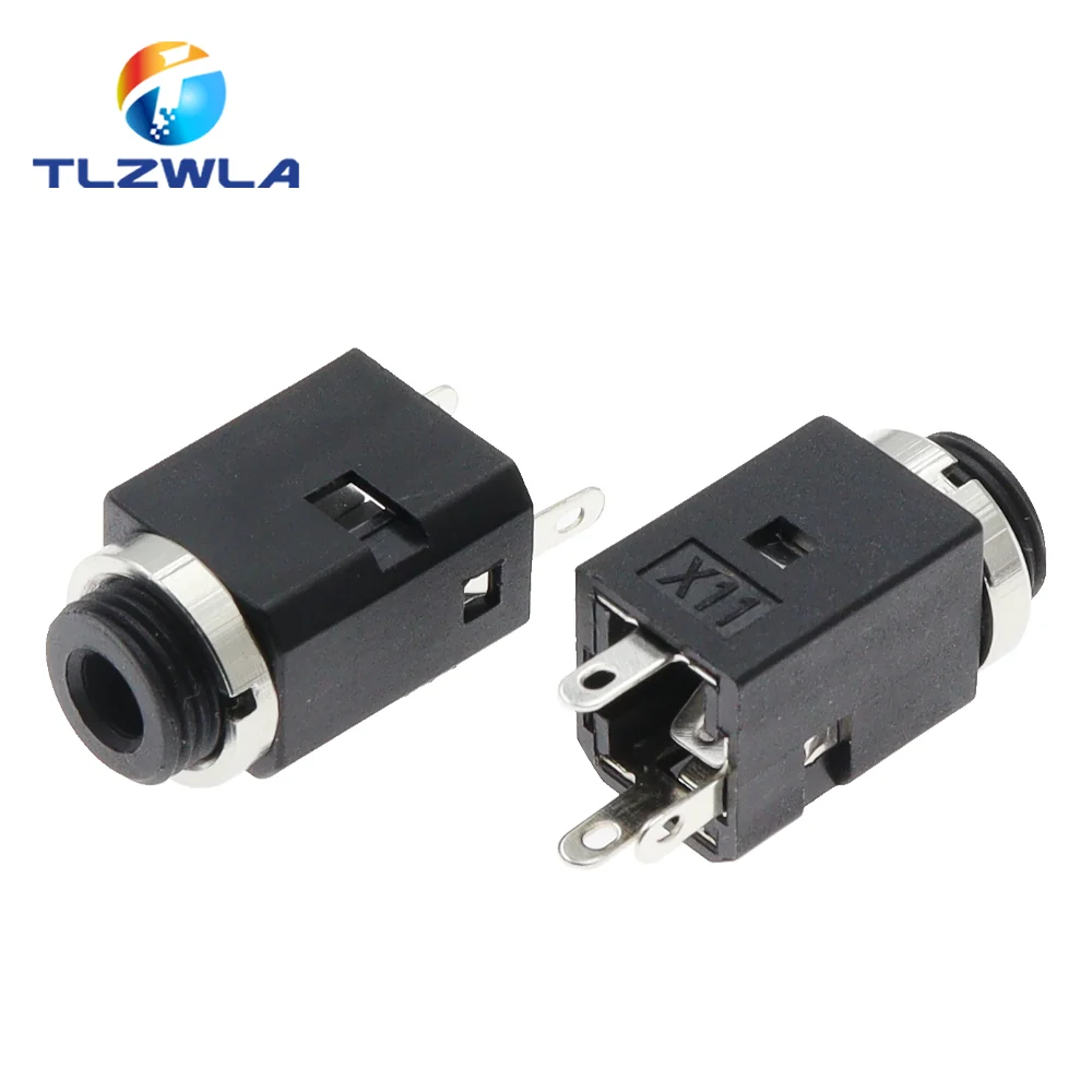 3,5 mm vertikale Buchse, 3-polige Stereo-Buchse mit Schraube, 3,5 Audio PJ-341, 2-poliges Kopfhörerloch Image