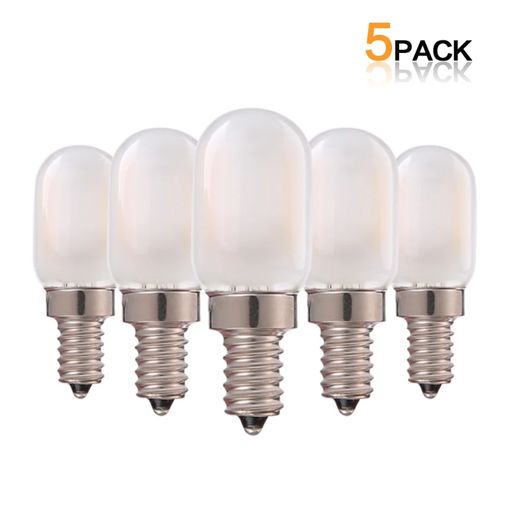 5 stücke 1W Kühlschrank Ersetzen Lampe E12 E14 Led-lampen Matt Dimmbare Warm Weiß 220V 110V 10W Äquivalent Mini Nachtlicht Image