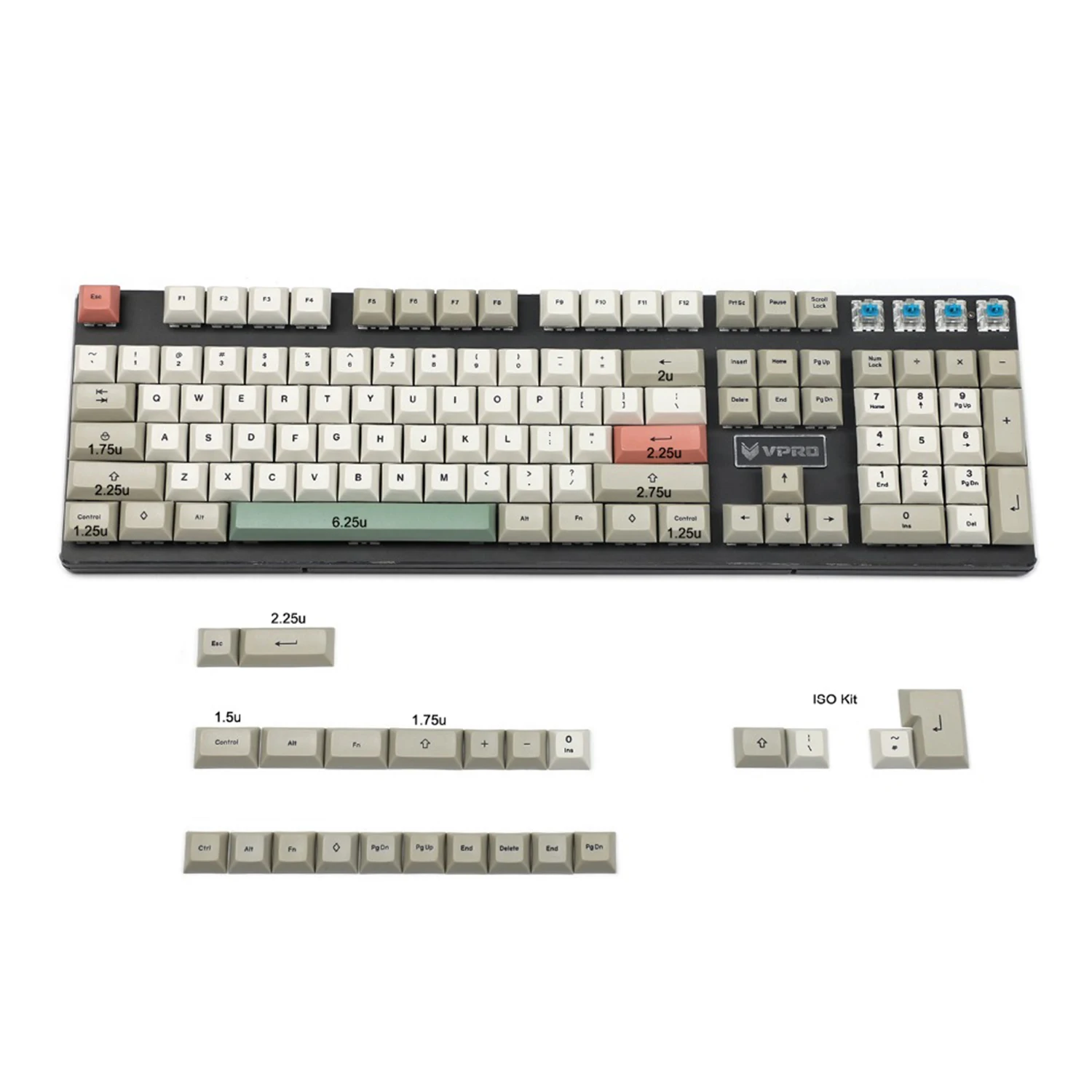 DSA Profil 9009 125 Schlüssel Dye Sub ANSI ISO AZERTY Spanien UK Französisch Deutsch Italienisch Keyset PBT GK61 Tastenkappen Für mechanische Tastatur Image