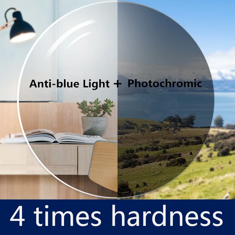 MR-8 photo chrome Anti-Blaulicht-Linse 1,56 1,61 1,67 asphärische optische Brillen gläser Myopie Presbyopie Brillen 2St Image