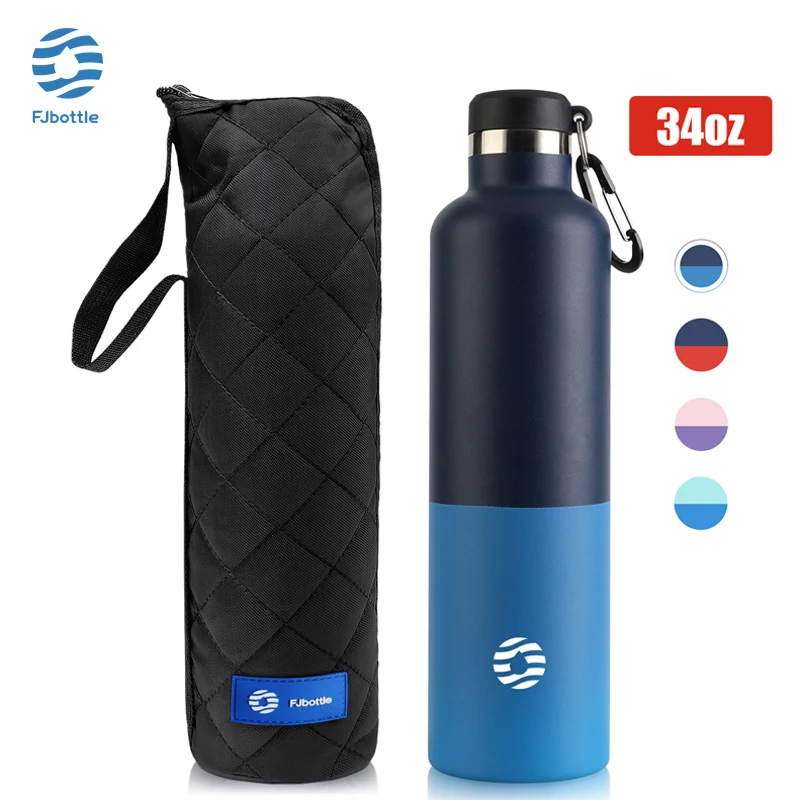 FJbottle Thermoskanne, Vakuum Flasche 18/10 Edelstahl, Sport Wasser Flasche, Für Fitness Outdoor Sport, große Kapazität, 1000ML Image