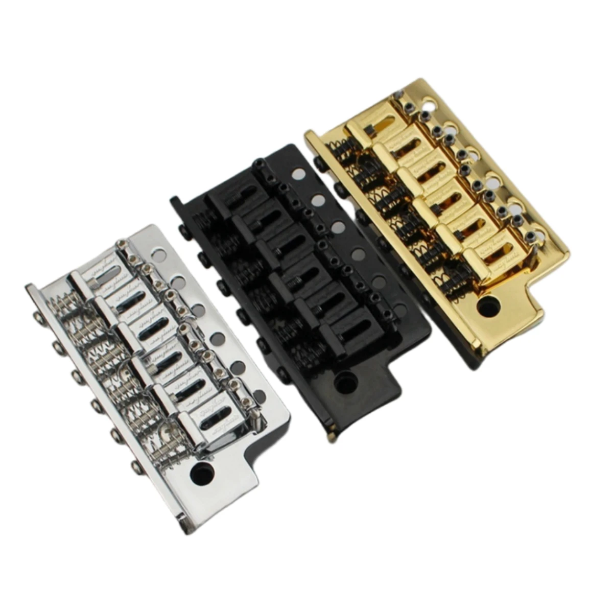 Miwayer 52,5mm Gitarre Tremolo Brücke Vintage Sattel Stahl Block Set für Kotflügel Strat Squier E-Gitarre erhältlich, Chrom