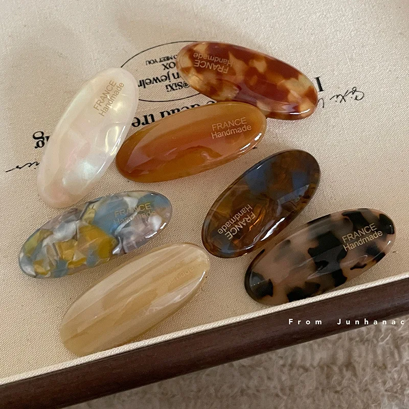 Französischer Stil, kleiner ovaler Seitenclip, elegante Haarspange, Fransen-Haarnadel, Damen-Retro-geerntete Haarspange, Kopfbedeckung, Haar-Accessoires Image