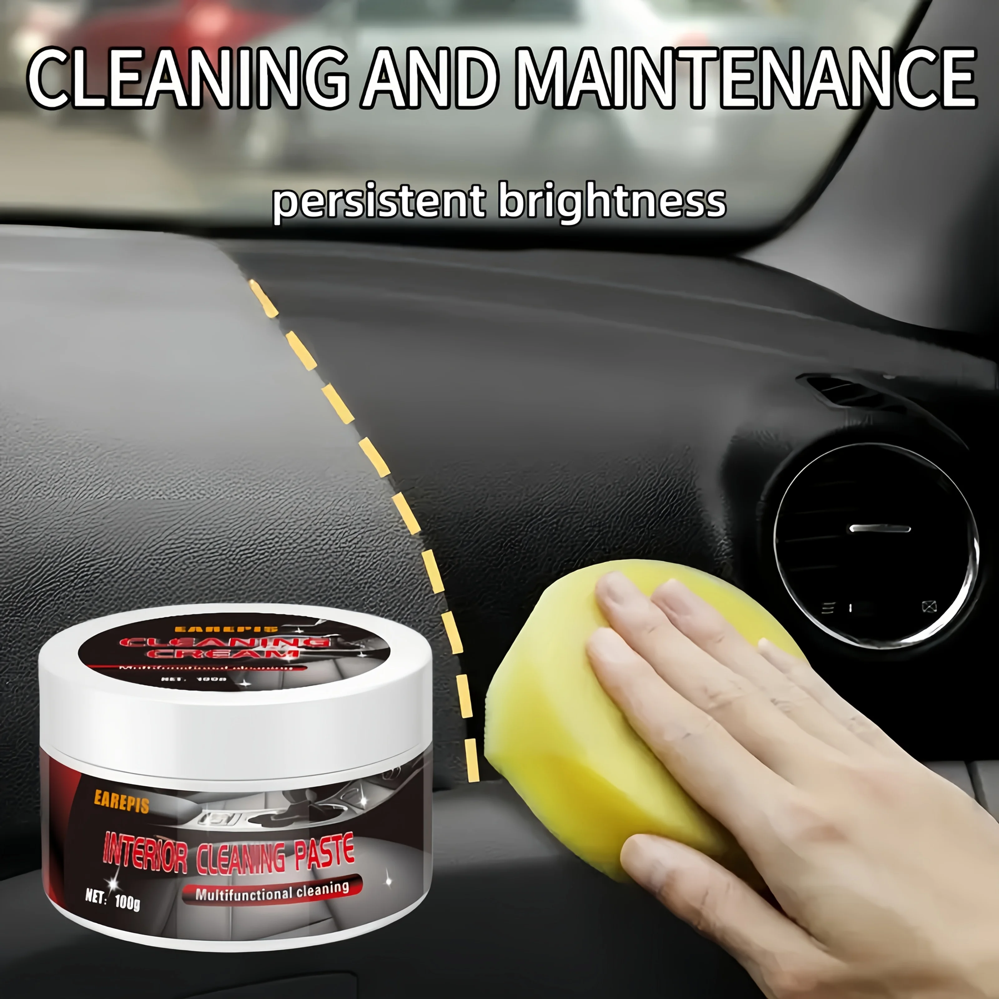 100 g multifunktionale Lederpflege, Pflegeöl, Reinigungscreme, für den Autoinnenraum, Leder-Sitz, Tasche, Schuhe, Jacke, Pflege, Polieren Image