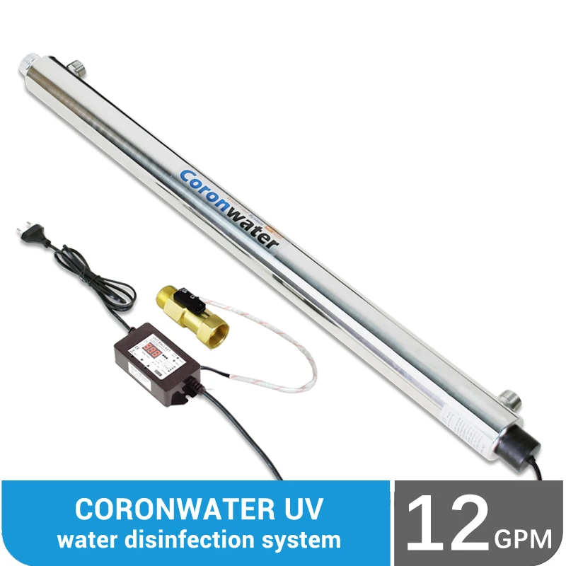 Coronwater 12 GPM SDE-055 Ultr-Flieger-Wasserfilter mit Durchflussschalter für Wasserreiniger Image