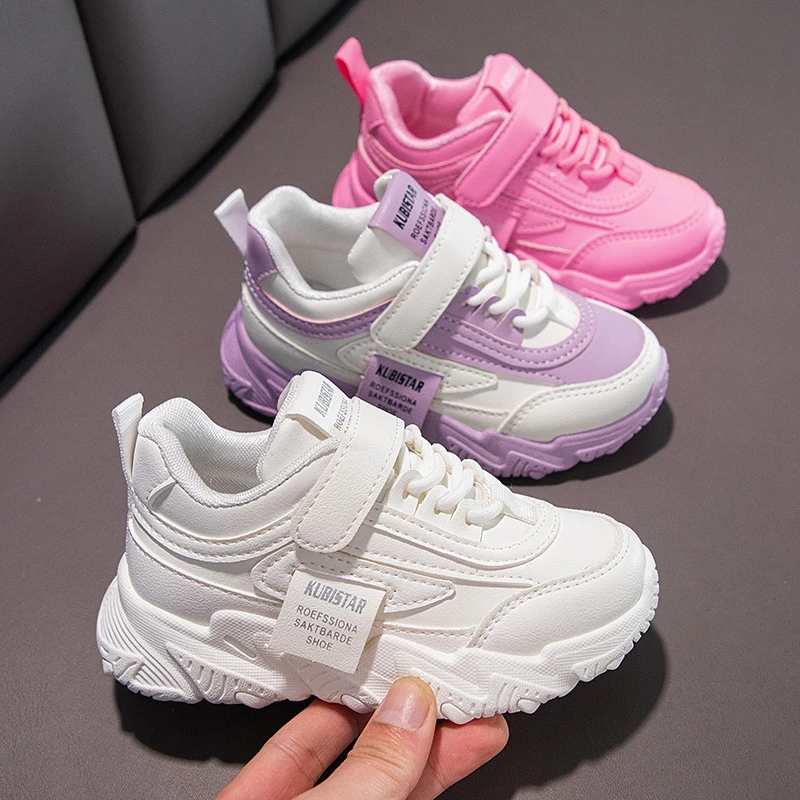 Kinder Sportschuhe für Mädchen Jungen Kinder laufen Turnschuhe pu weiche Schule Freizeit schuhe klassische Mode Anti-Rutsch-Frühling Herbst Image