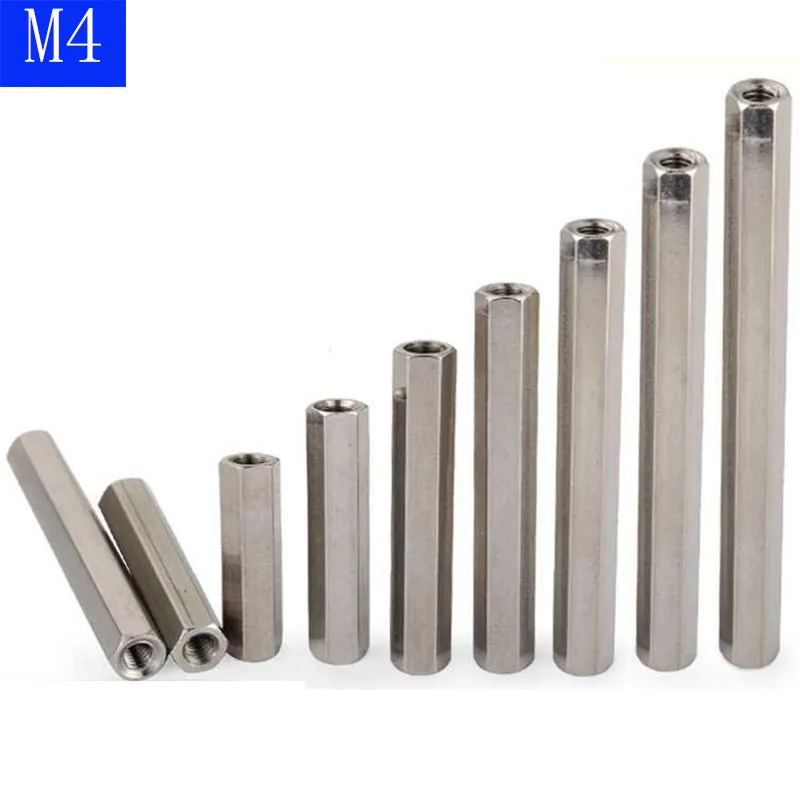 M4 304 edelstahl Gewinde Hex Double Pass Spacer Spalte Unterstützung PCB Board Image