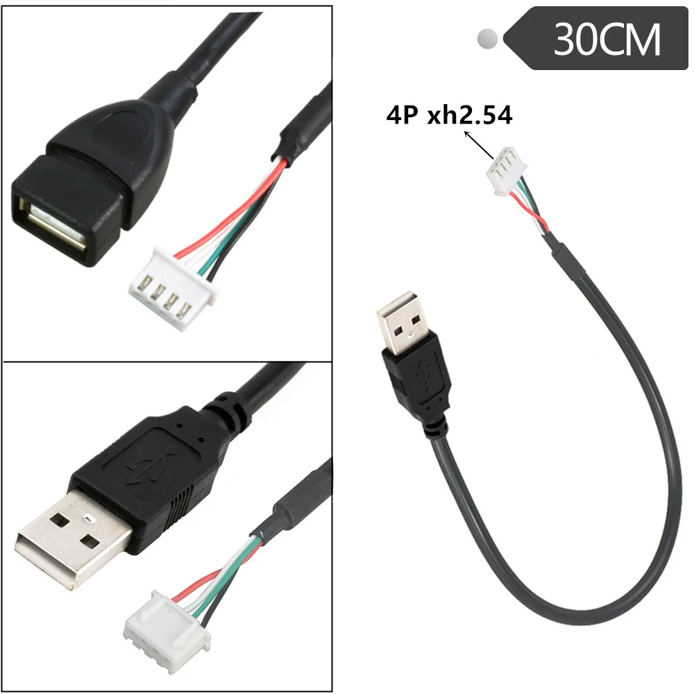 USB 2,0 zu 4 P xh 2,54 kabel 4 P XH 2,54 Weibliche zu USB 2,0 Weibliche & Männliche Kabel USB zu Dupont 4 pin Datenkabel 30cm/0,3 m