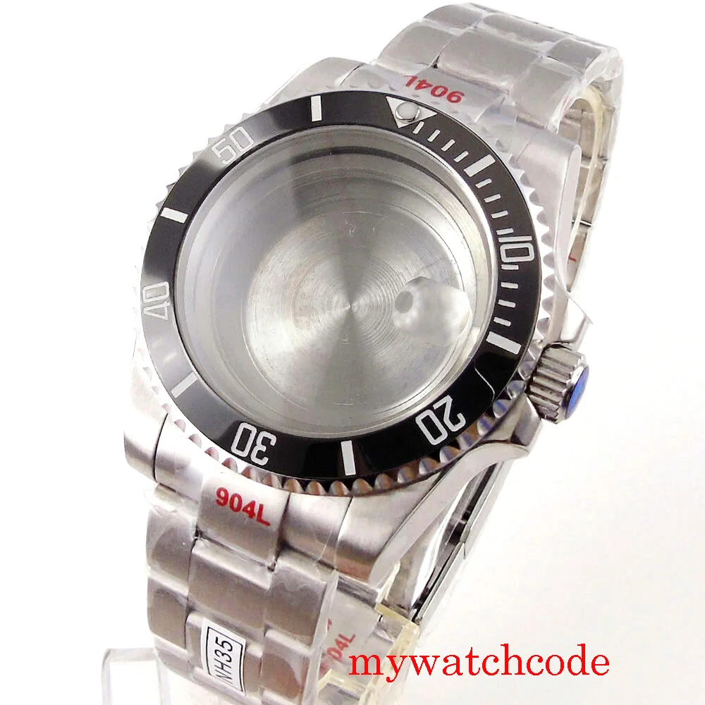 40 mm wasserdichtes NH34 NH35 NH36 Uhrengehäuse, Stahl-Uhrenteil für SKX Watch Maker, 120 Klicks, Lünette 200 m Image
