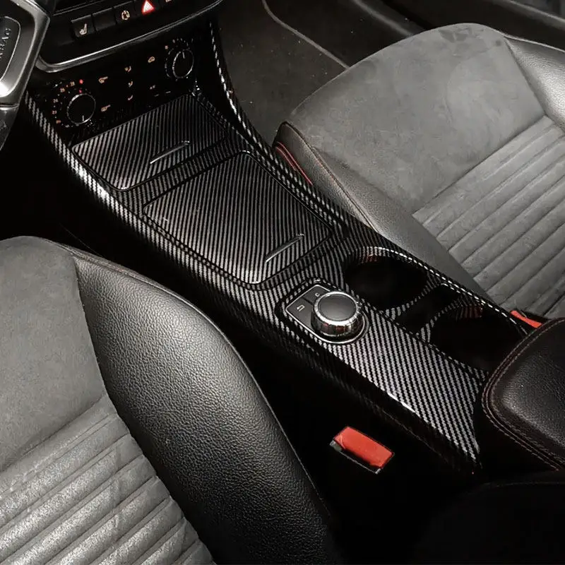 Auto Mittel konsole Schalttafel Wasser becher halter Abdeckung Verkleidung für Mercedes Benz Gla Cla A Klasse W176 C117 X156 2015-2017 LHD Image