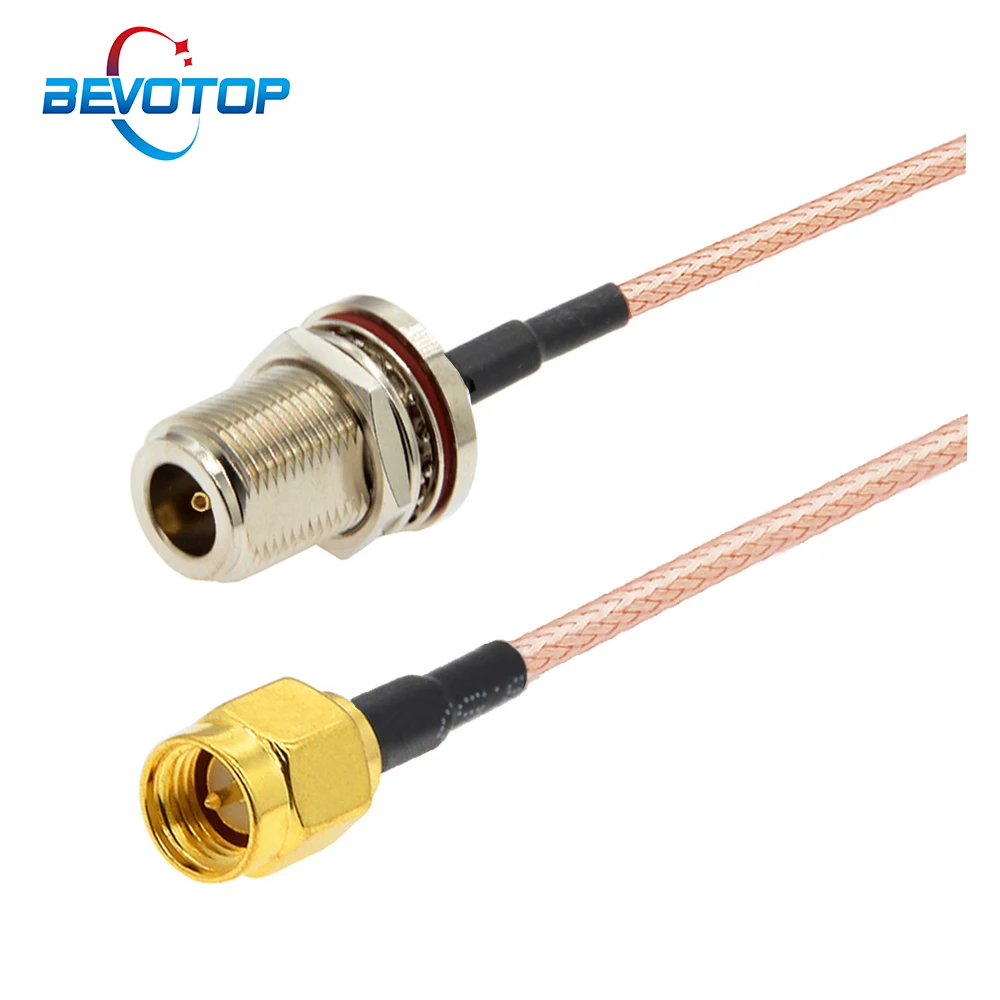 1PCS SMA Stecker auf N Buchse Schott RG316 Koaxial Pigtail RF Kabel Verlängerung Kabel Coax Jumper Kabel Image