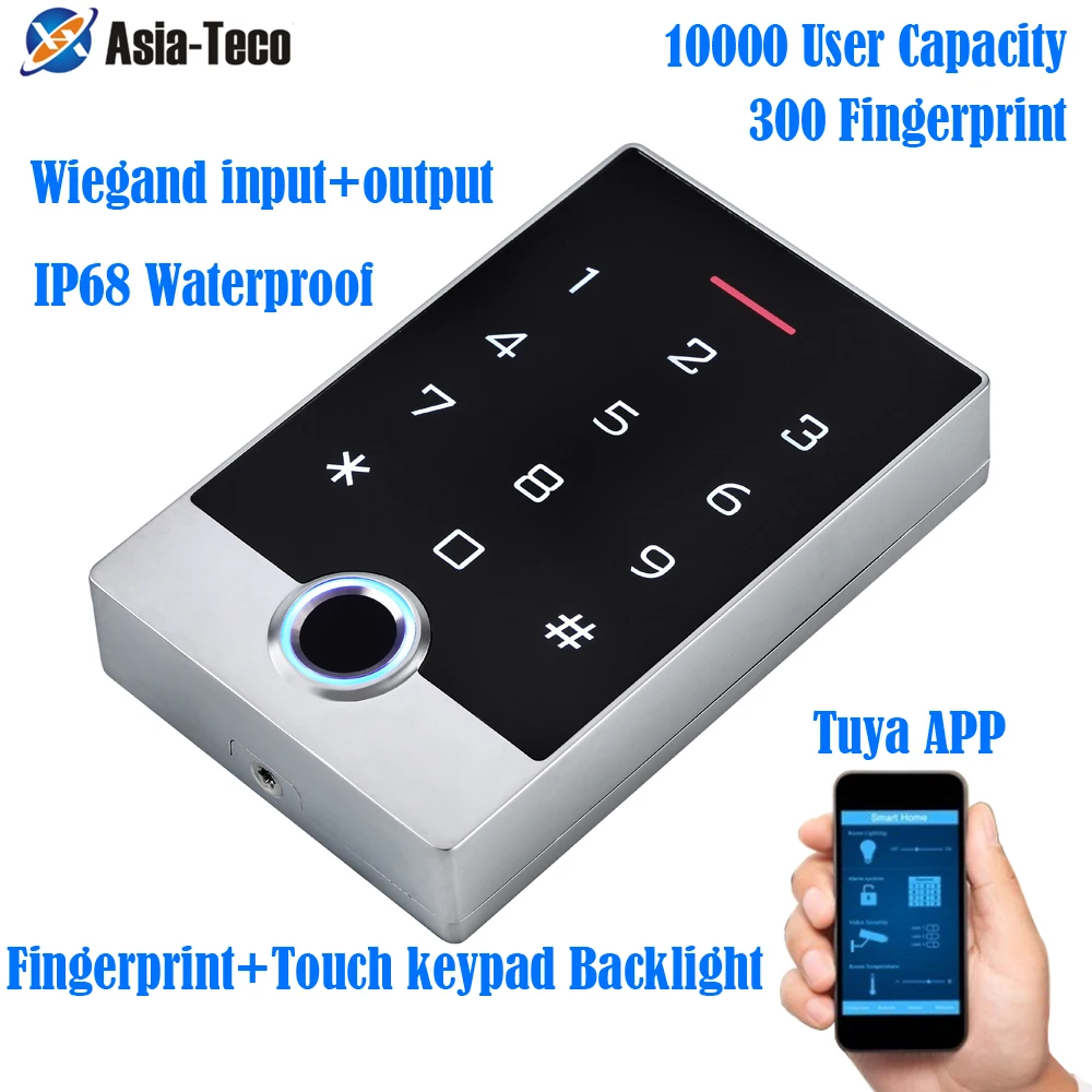 WIFI Tuya Smart Türschloss Wasserdichte Tür Access Control System Alone Keypad RFID Karte Tür Eintrag Access Controller Image