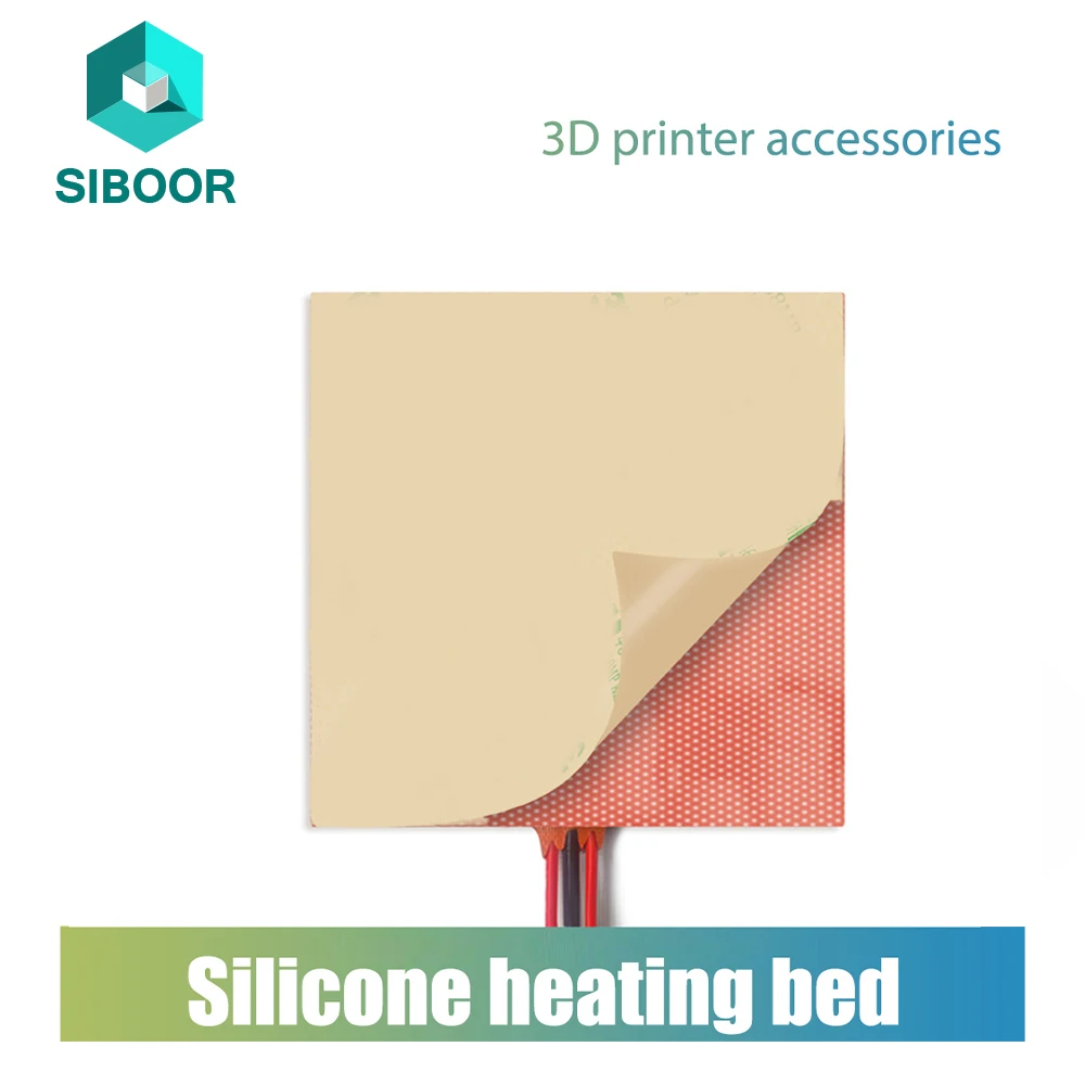 Beheiztes Bett 100 W 450 W 650 W Silikon-Hotbed-Pad-Heizblech-Bauplatte mit NTC 100 K Thermistor für Voron 3D-Druckerteile Image