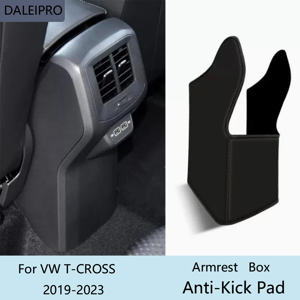 Auto hintere Armlehne Box Anti-Kick-Pad für Volkswagen VW T-Cross 2021 2023 2014-2018 Mikro faser Leder Schutzhülle Zubehör Image