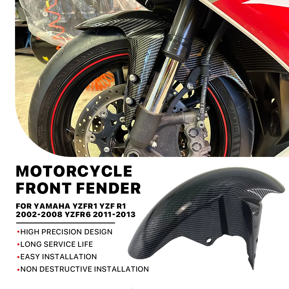 Für Yamaha YZF R1 YZF R1 2002-2008 Spritzschutz YZF R6 YZF R6 FZ8 FAZER 2011 2012 2013 FZ1 2005 2006 2007 2008 Kotflügel vorne Image