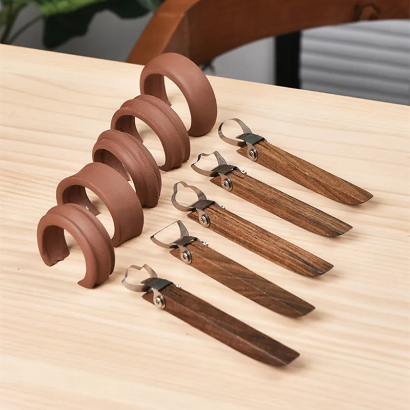 Keramik Werkzeug Tee Wasser Tasse Utensil Griff Form Schaber Keramik Trimmen Messer Gravur Textur Skulptur Handwerk Supplie Werkzeuge