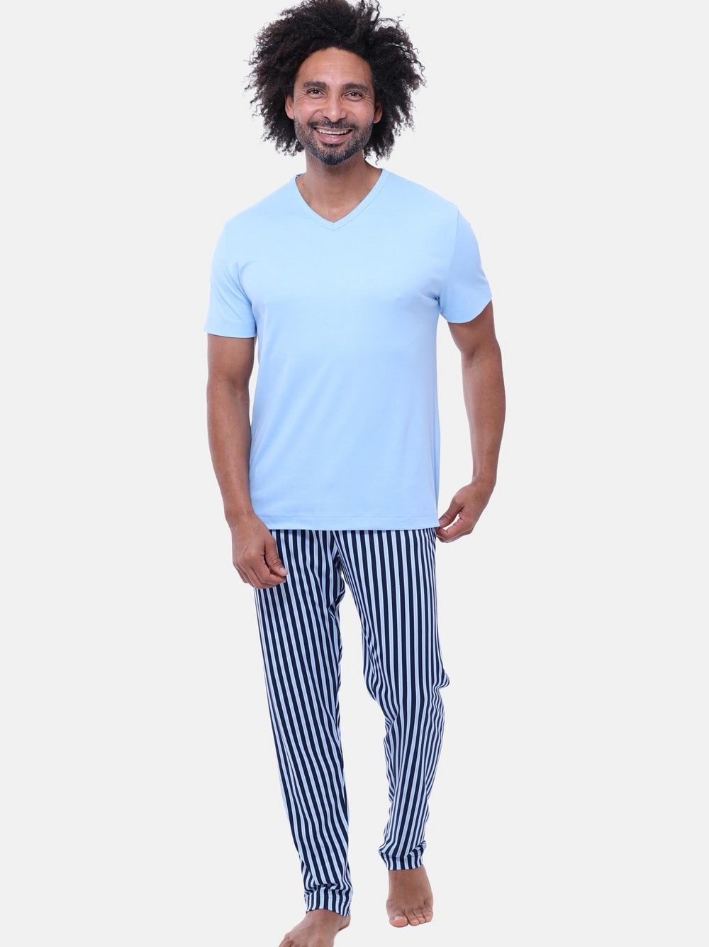 Mey Schlafanzug Herren hellblau, XL Image