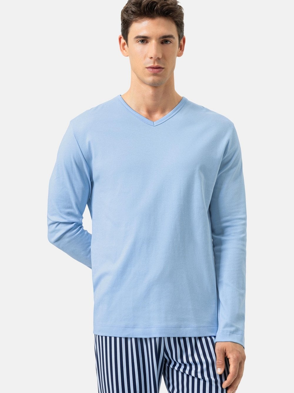 Mey Schlafanzug Oberteil Herren hellblau, S Image