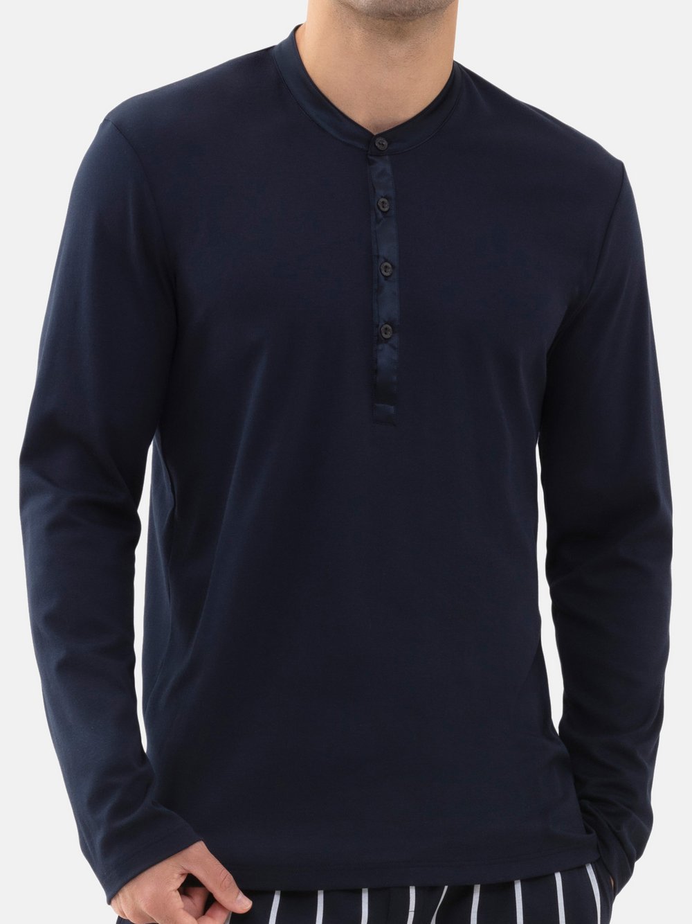 Mey Schlafanzug Oberteil Herren blau, S Image