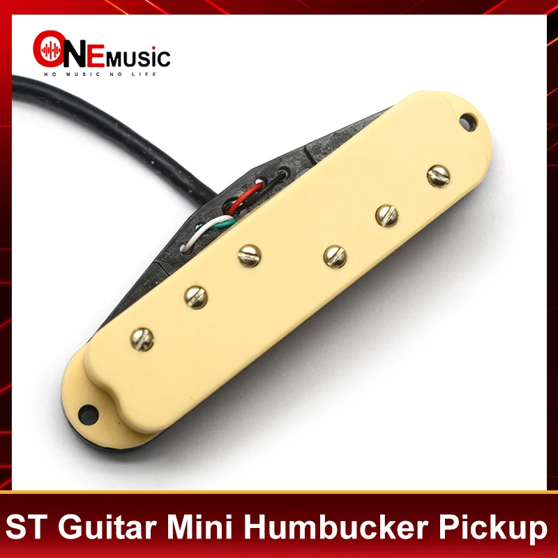 ST Mini-Humbucker, 3 + 3 verstellbares Stangenstück, Einzelspulen-Tonabnehmer, Größe 9K, 4 Leitungen, Ausgang, Spulen-Splitting-Tonabnehmer, mehrfarbig Image