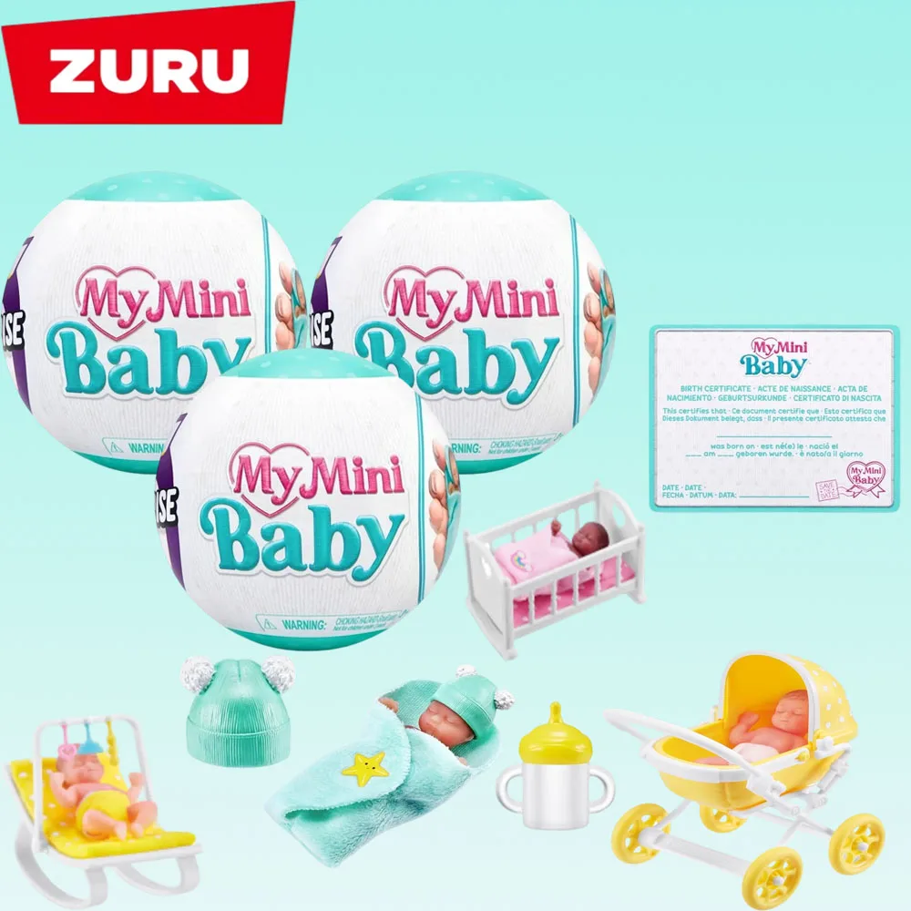 Zuru My Mini Baby Surprise Doll 5 Surprise Mini Brands Spielzeug Süßes Geschenk Miniatur-Spielzeug Mystery Blind Boxes Baby-Spielzeug