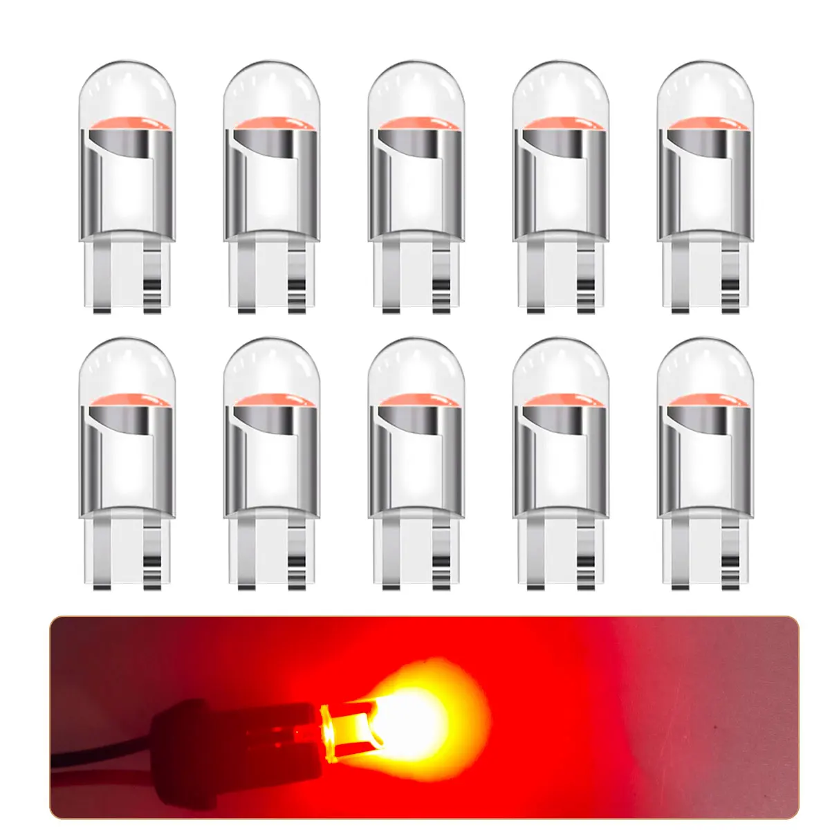 Leistungsstarke 1:1 Halogenlampen zu LED T10 W5W 360-Grad-Beleuchtung 168 192 194 Signalinstrumentenlichter Farben Optionen 12 V für Autos