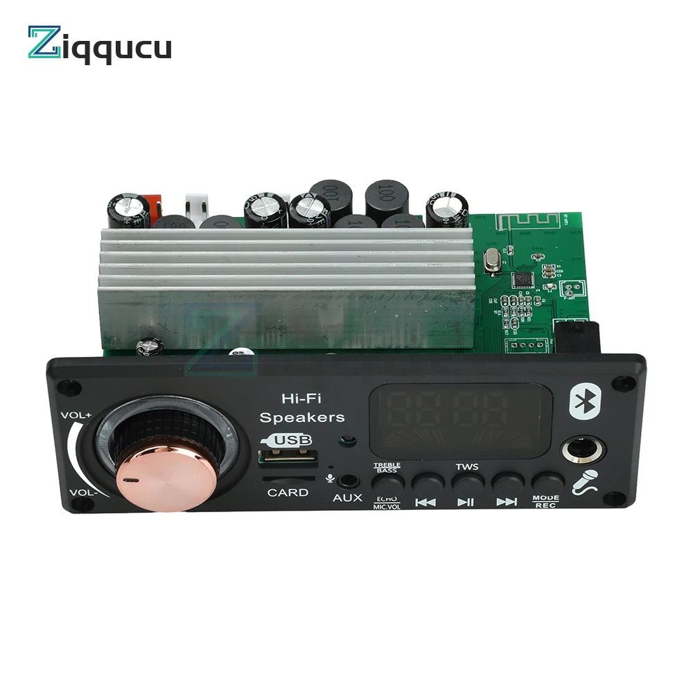 Car Audio MP3-Decoder-Board, Bluetooth-Verstärker, 2 x 50 W + 100 W mit UKW-Radio, MP3/WAV/APE-Wiedergabe, TPA3116D2, DC 12 V Image