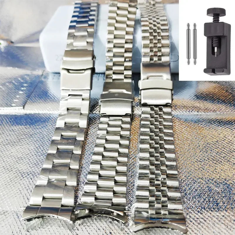 20mm 22mm Solides Armband Für Casio Band Sport Srpd Jubilee Gebogenes Ende Edelstahl Armband Für Seiko Skx007/Skx009 SRPD63K1 Image