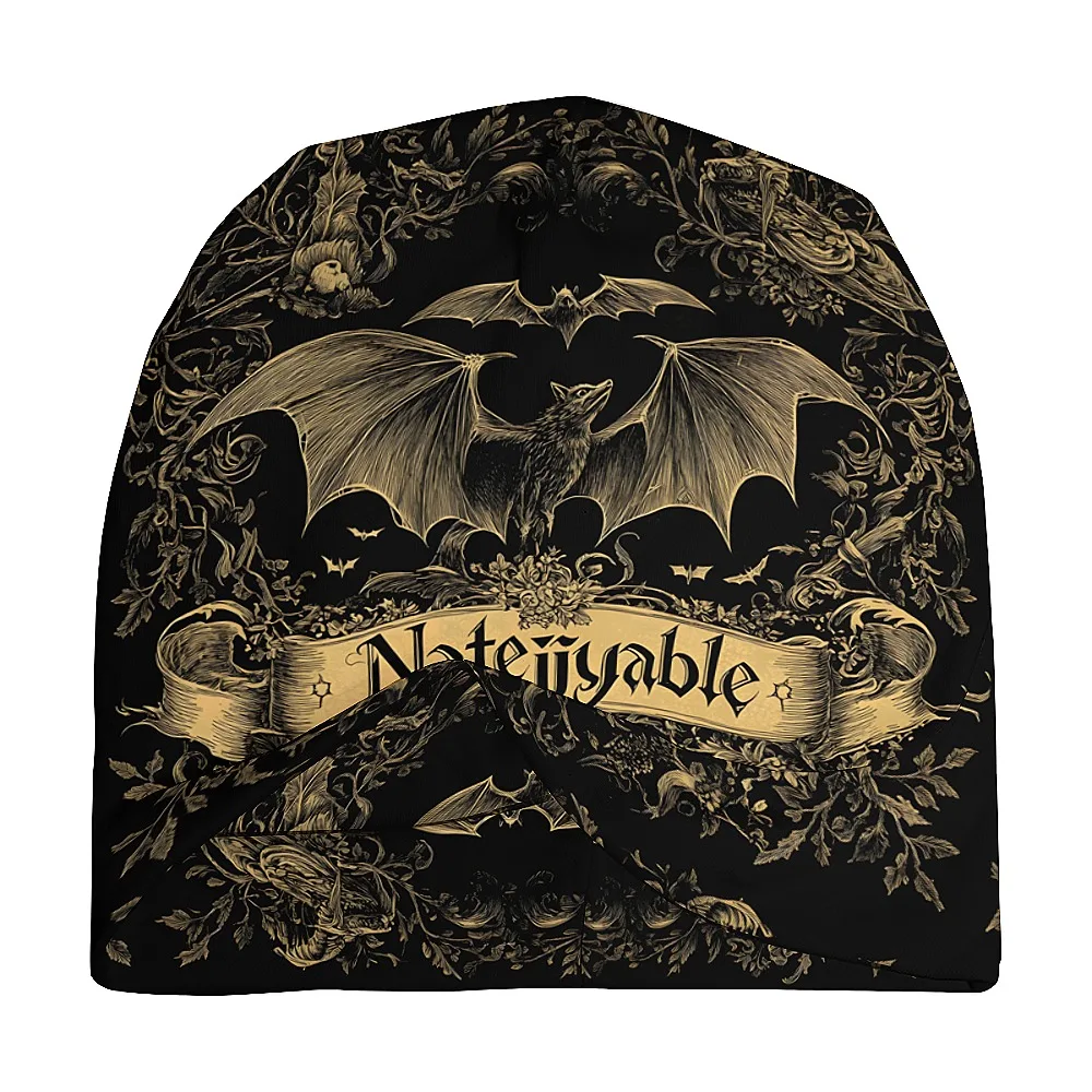 Halloween Fledermaus dunkles Muster gedruckt Street Art Retro Hip Hop Trend Baskenmützen Mode kreative Herren-und Damen hüte und Kopf bedeckungen