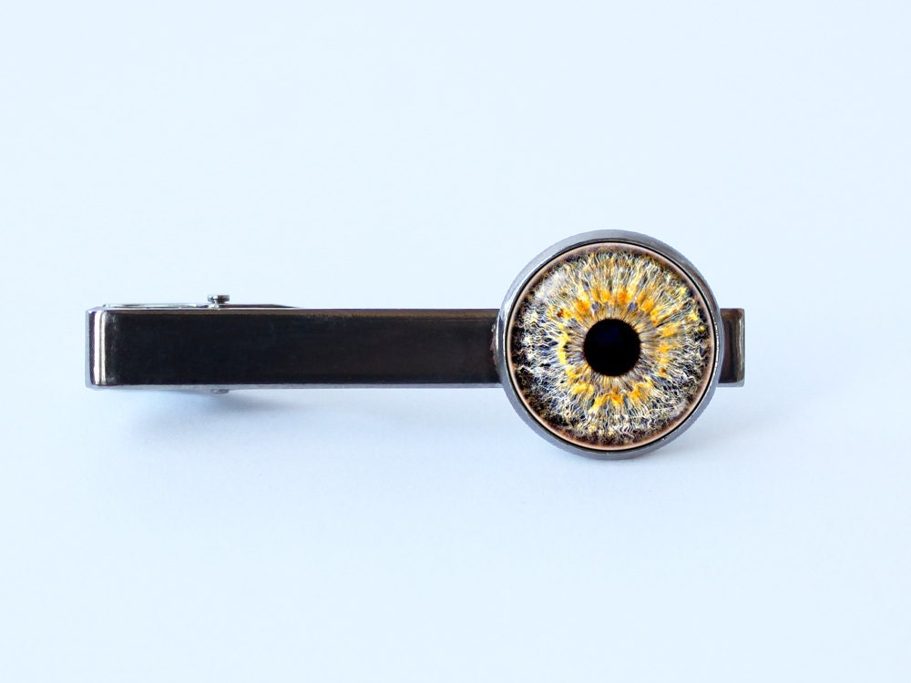 Eye tie clip Grey eyes tie clip Gift for Dad Jewelry for men Eyeball tie bar Human eye jewelry Eyeball tie clip Eye jewelry Goth tie clip