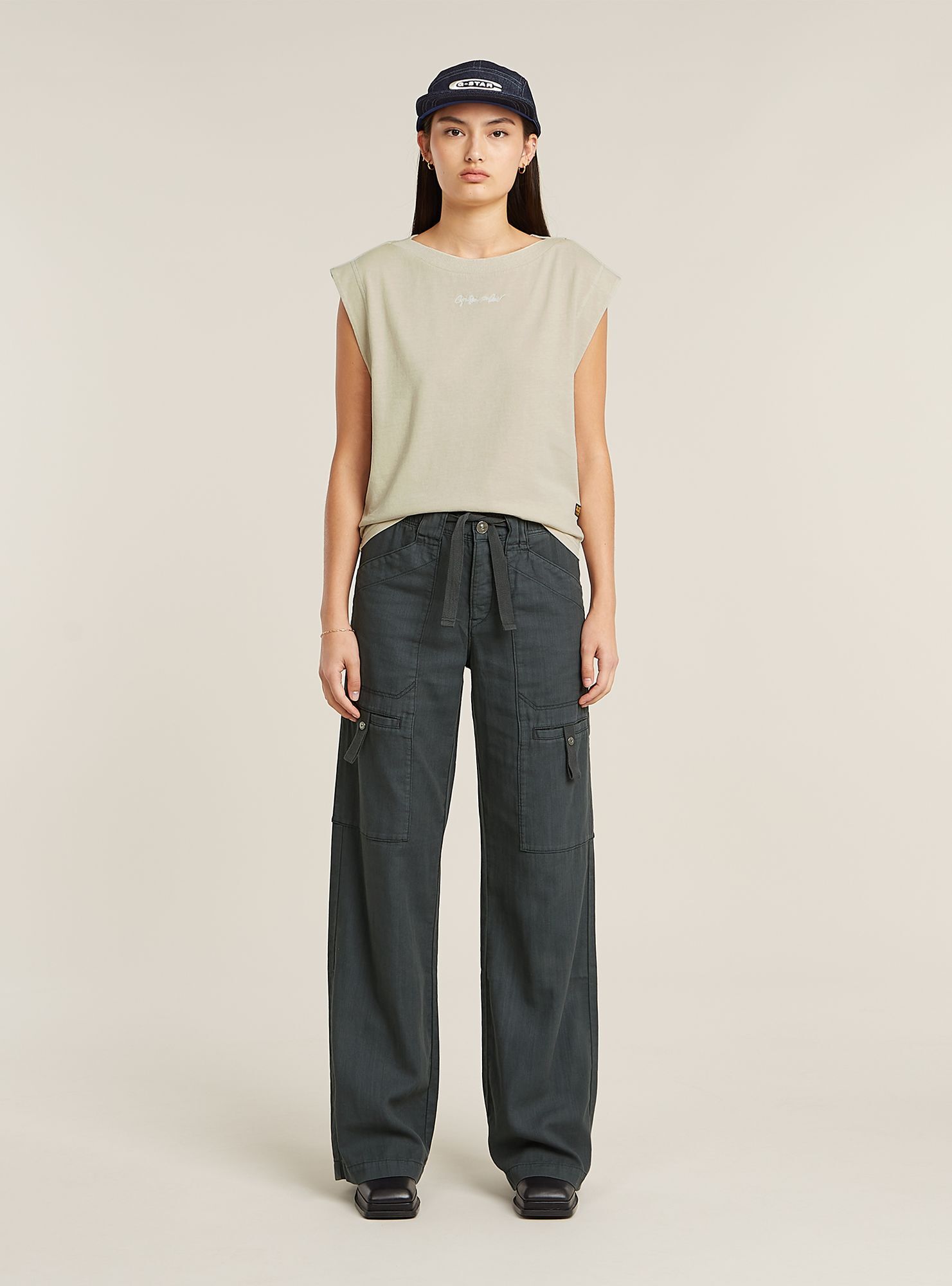 Trainingshose G-STAR "Judee Cargo Trainer", Damen, Gr. 29, Länge 30, petrol gd, Obermaterial: 50% Baumwolle, 50% Baumwolle, Hosen Trainingshose