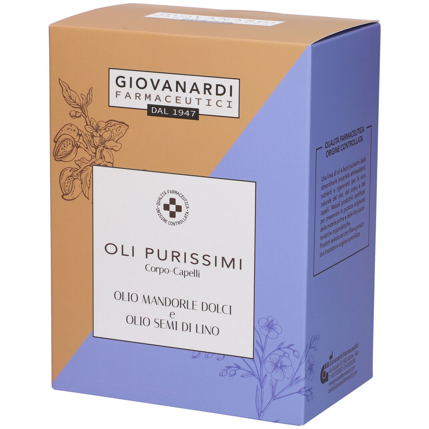 Giovanardi Farmaceutici Set Oli Purissimi Corpo-Capelli Mandorle Dolci