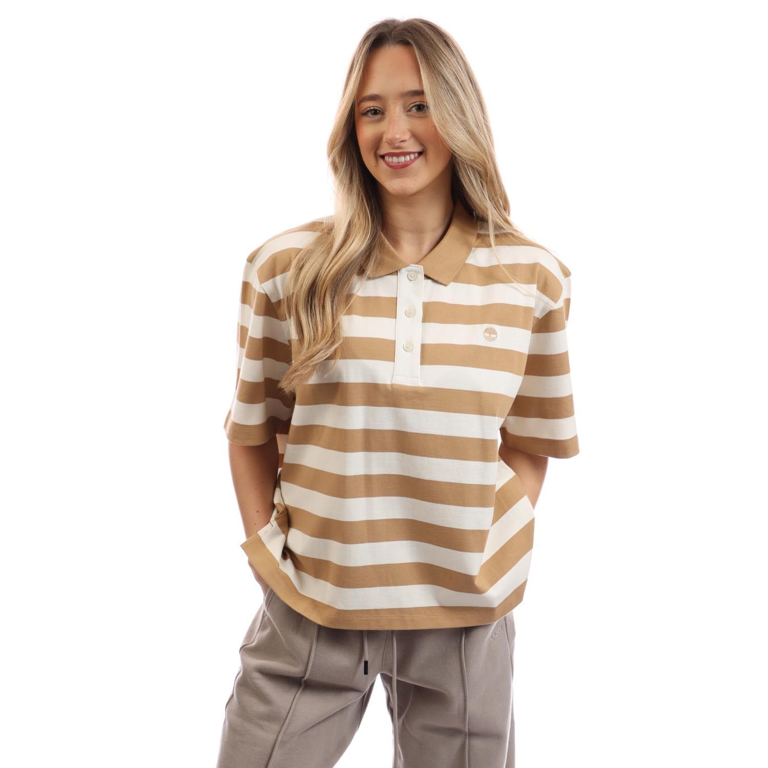 Timberland - Poloshirt für Damen, kurzärmlig (Braun) Image