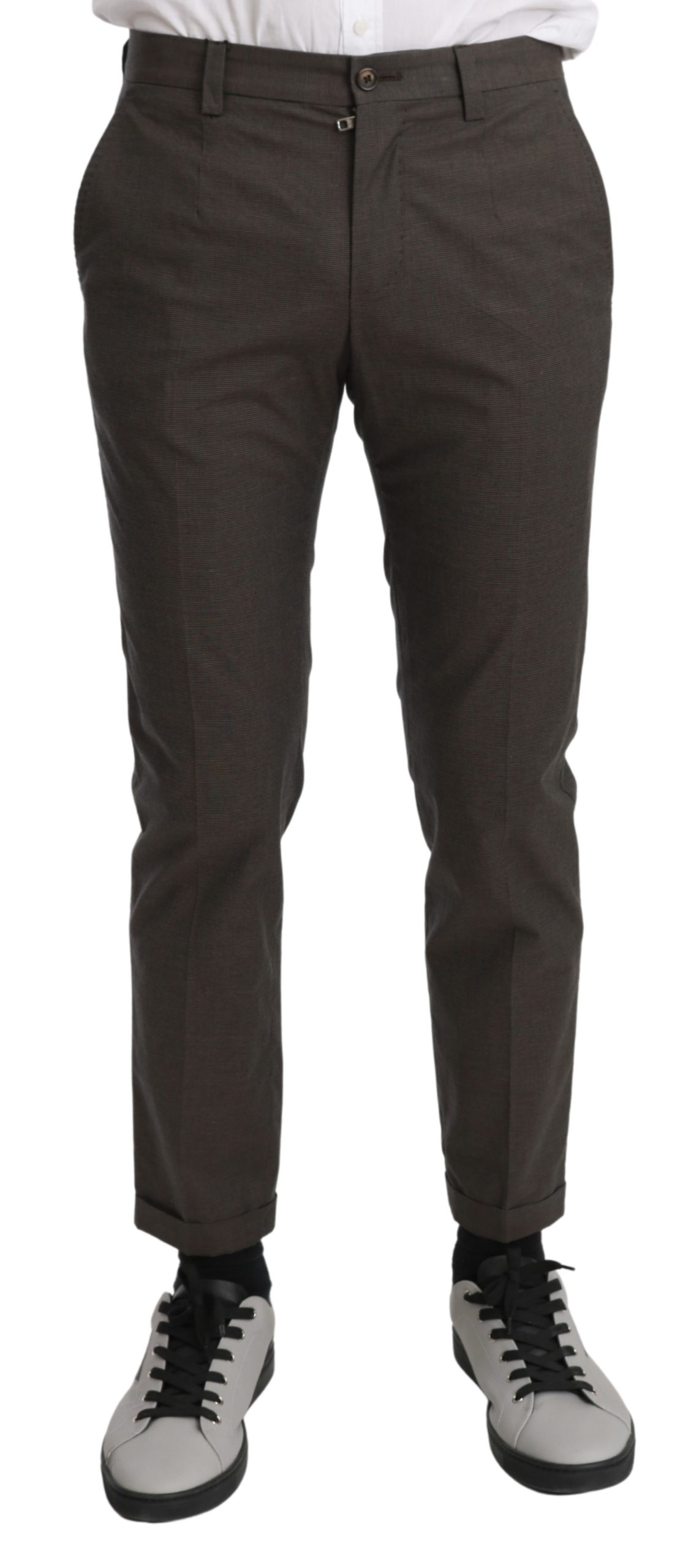 Dolce & Gabbana Pantalon homme décontracté marron 100% coton