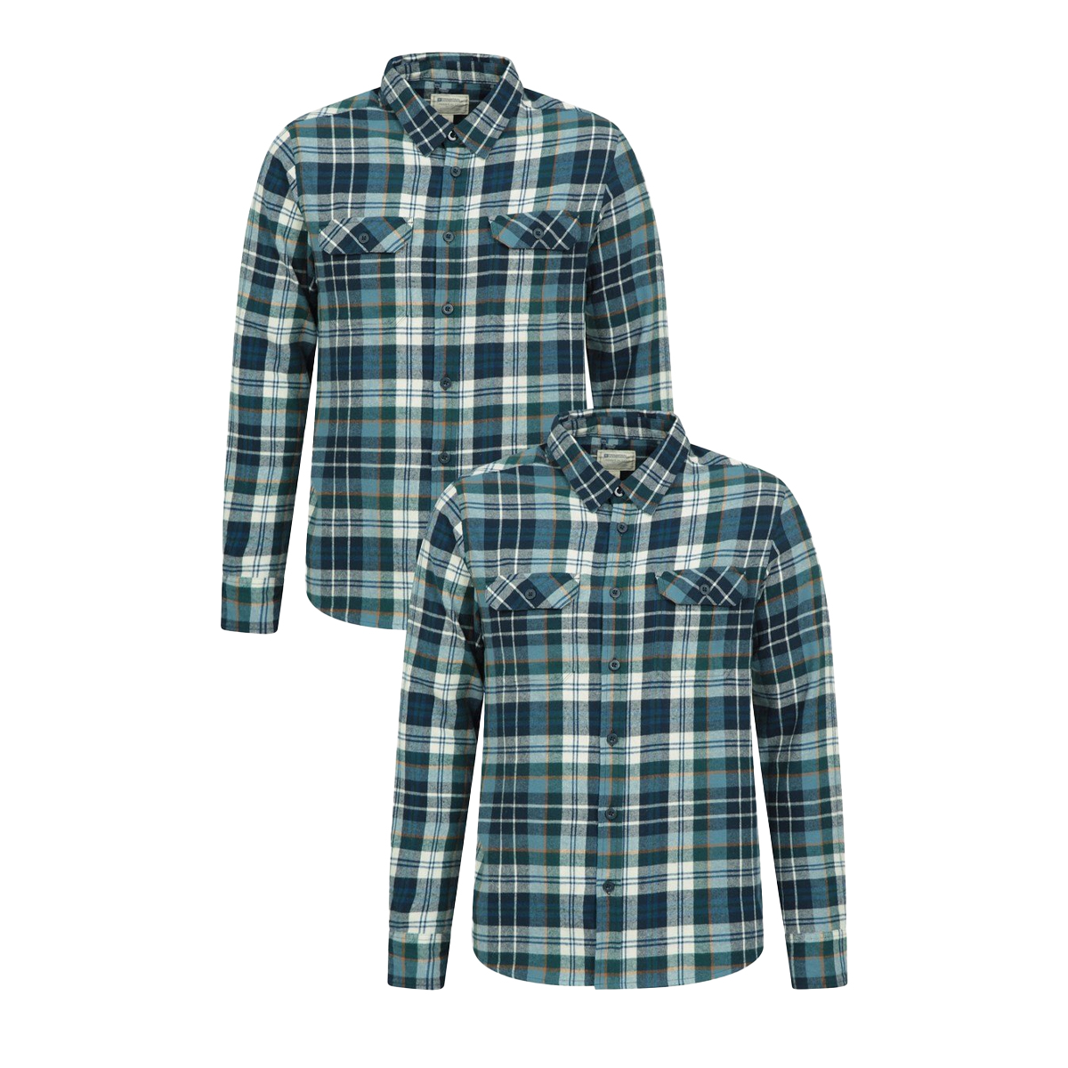 Mountain Warehouse - "Trace" Hemd für Herren, Flanell (2er-Pack) (Maisblau) Image