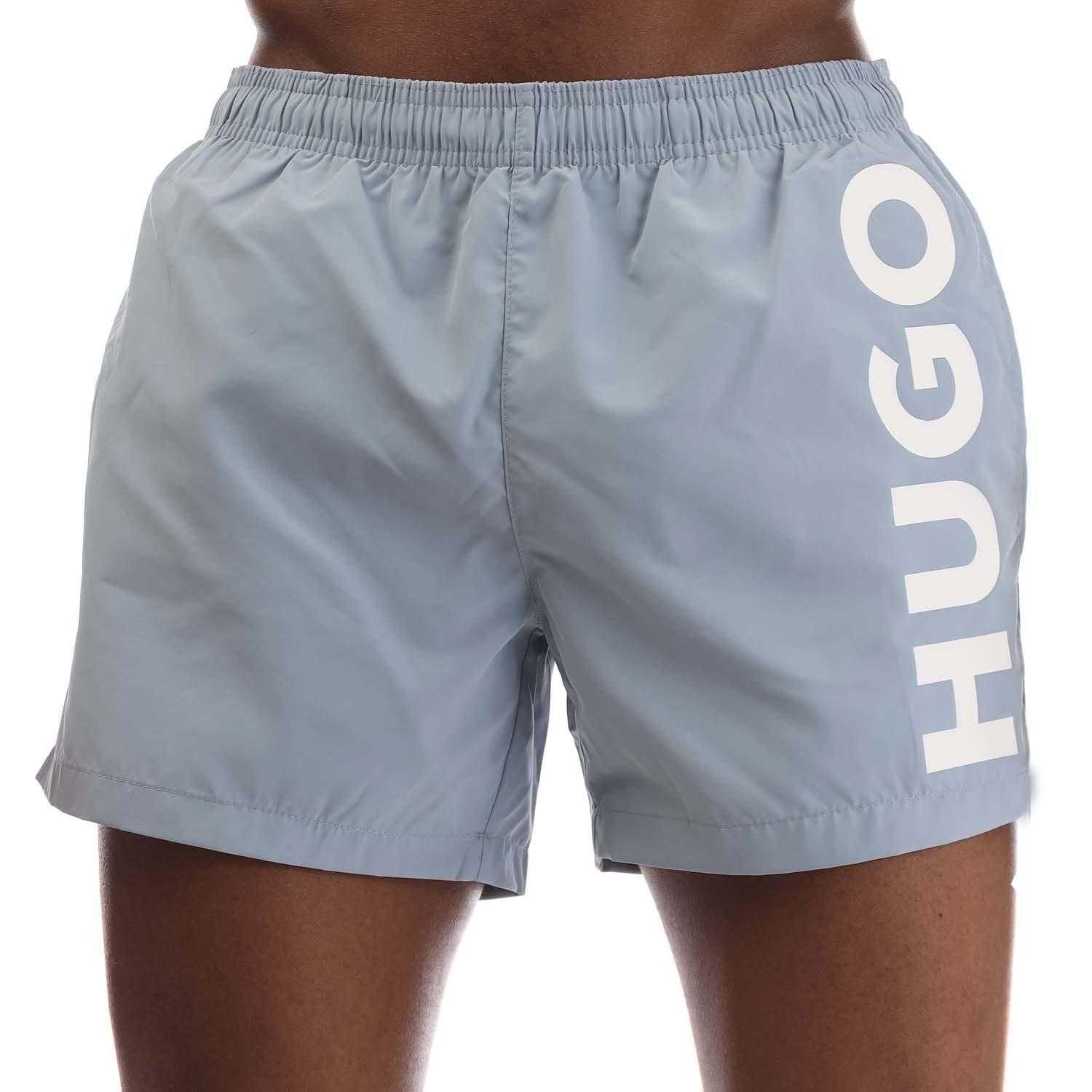 Hugo - "Abas" Badeshorts Logo für Herren (Blau) Image