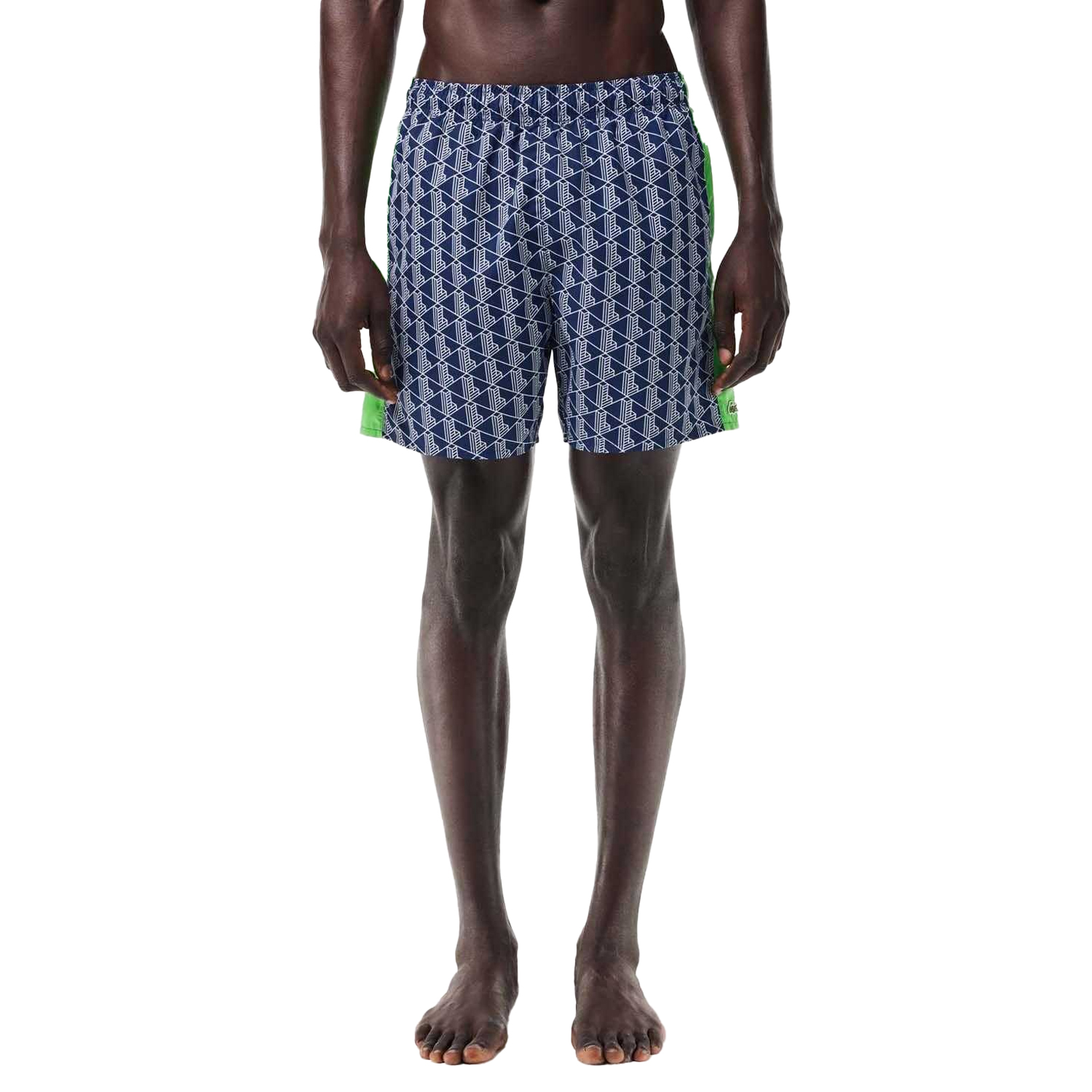 Lacoste - Badehose Midi-Länge für Herren (Dunkles Marineblau/Grün) Image