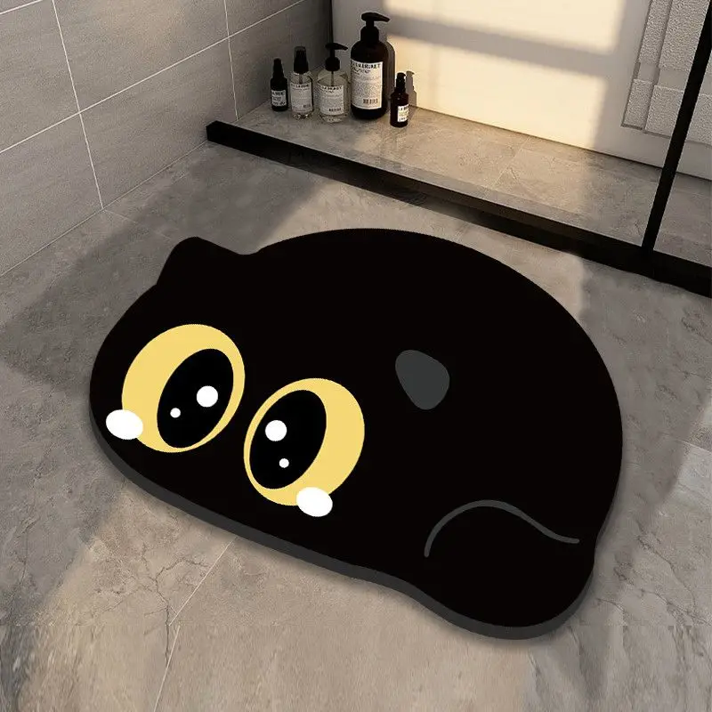 Home Badezimmer Bodenmatte Cartoon Toilettenbodenmatte Kieselalgen Schlamm Waschtisch Toilettenbodenmatte absorbiert Wasser und trocknet schnell