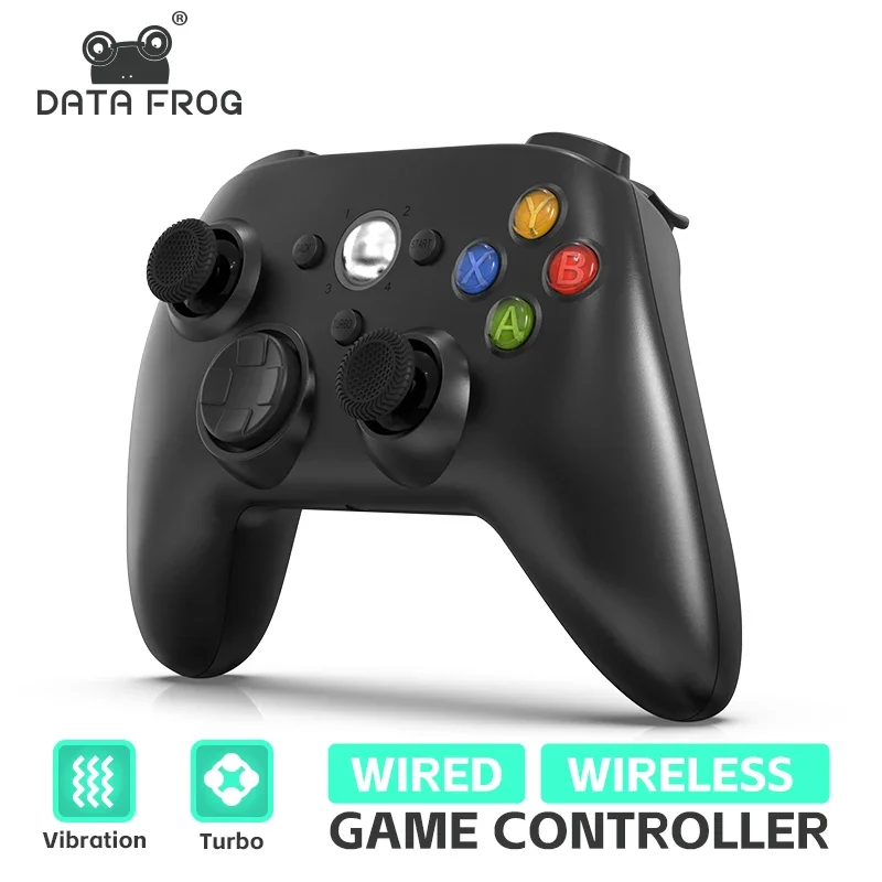 DATA FROG Wireless Gamepad for Xbox 360 Rechargeable Controller with Turbo Ergonomic Design Compatible with Xbox 360 Slim