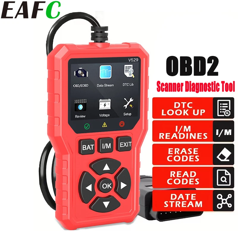 Outil de Diagnostic de Scanner de voiture EAFC OBD2, lecture et codes d