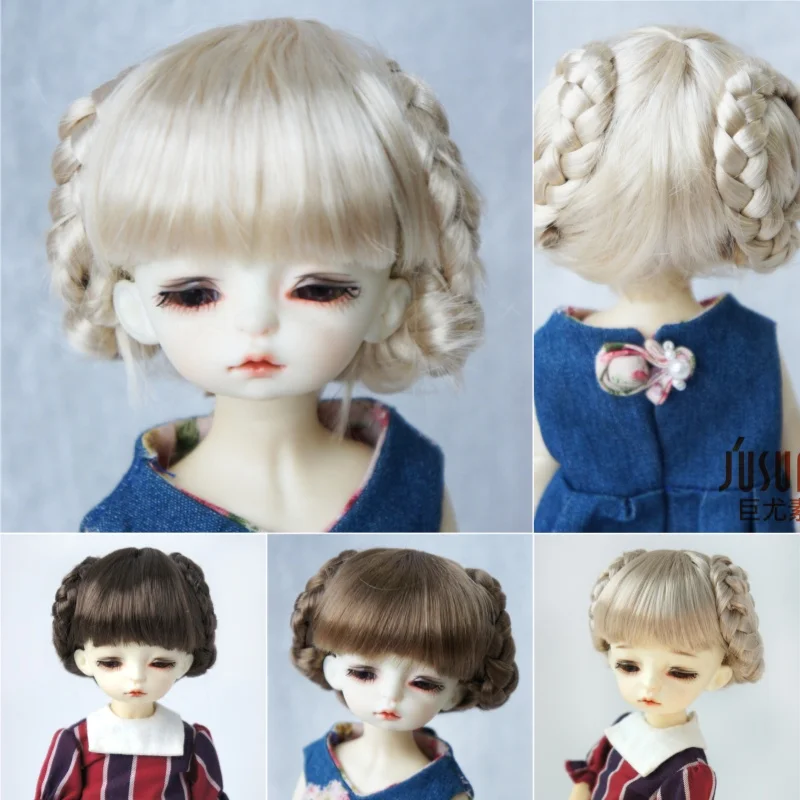 JD156 Volle Größen Ballerina Twins Bows Puppe Perücken 1/12 1/8 OB11 Lati Gelb & Weiß 1/6 1/4 1/3 YOSD MSD SD QBaby Blythes Hai