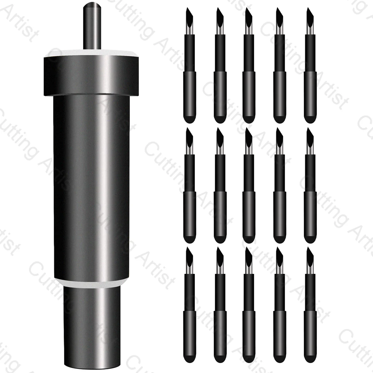 15 Stück echte Deep-Cut-Klinge und 1 Stück DeepCut-Werkzeughalter für Cricut Maker 4 3 Explore 3 2 Air 2 Black Set präzisionsgefertigt Image