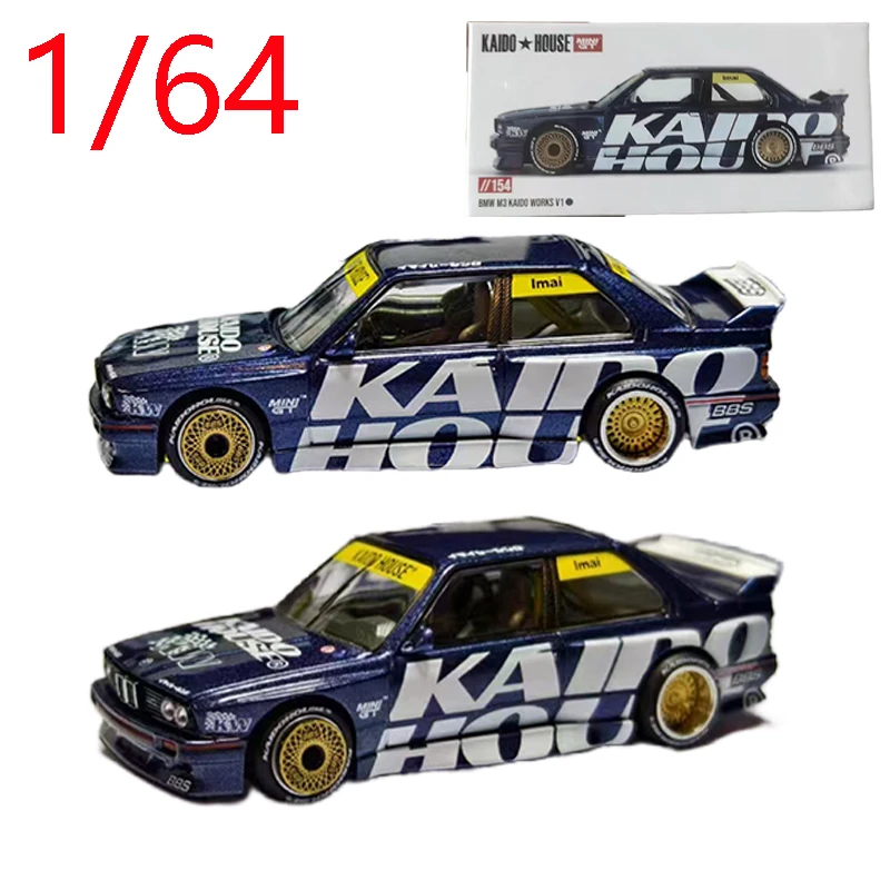 Cars 1/64 Scale BMW M3 E30 V1 Diecast Toy Car Model Alloy BMW M3 E30 V1 Sports Car Model Toys for Boys Hood Can Be Opened