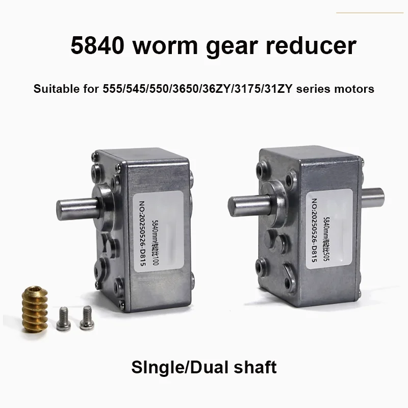 5840 Ganzmetallgetriebe mit hohem Drehmoment und niedriger Drehzahl für Gleichstrommotoren, Schneckengetriebe gilt für Motoren der Serien 550/555/5840/3157/555/3650 Image