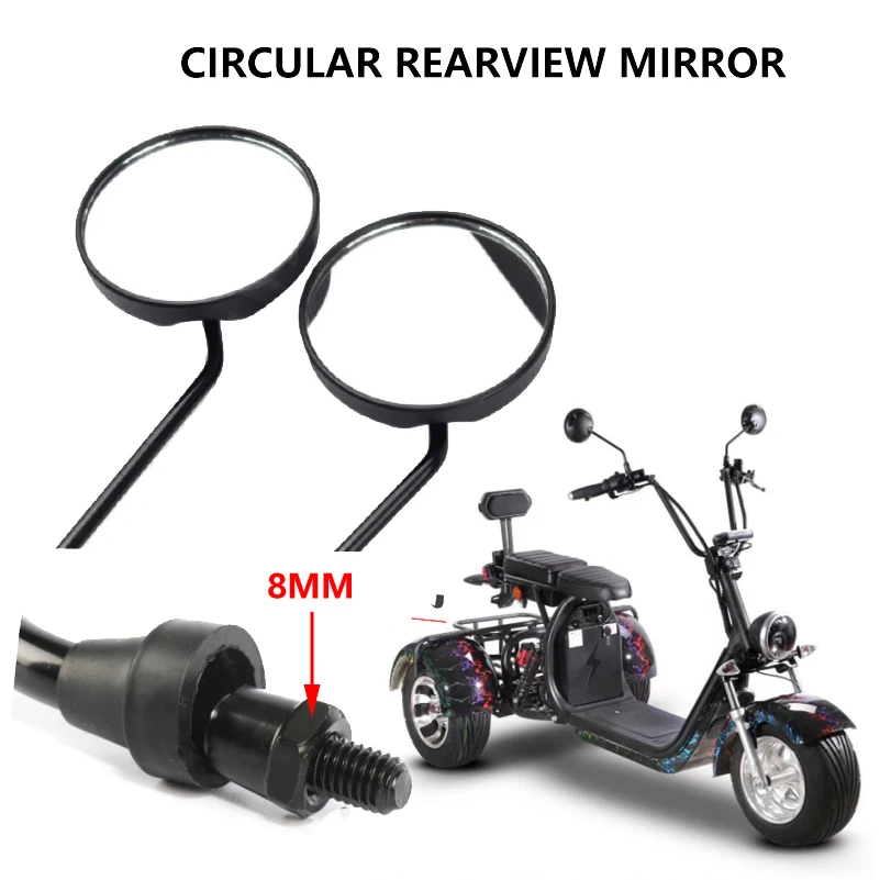 Elektrische Roller Motorrad Fahrrad Reverse Spiegel 8mm Rückspiegel Universal Für Citycoco Elektrische Roller Elektrische Roller Image