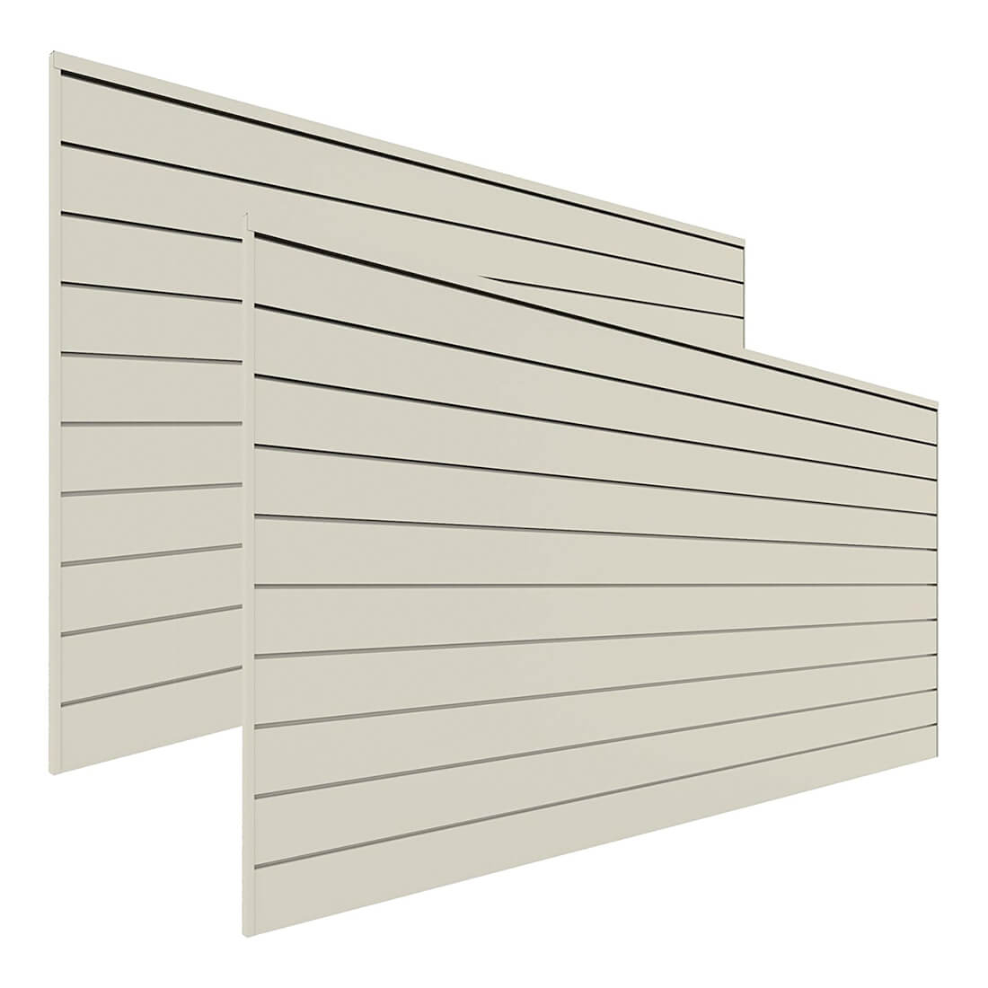 Proslat 8 ft. x 4 ft. PVC Slatwall (2-Pack Sandstone)