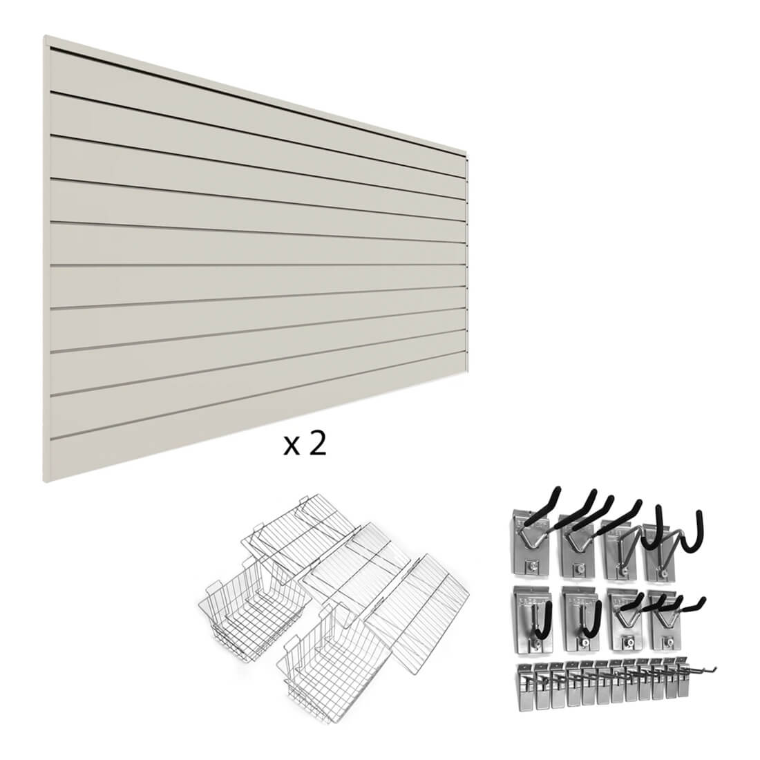 Proslat Ultimate Slatwall Wall Storage Bundle (Sandstone)