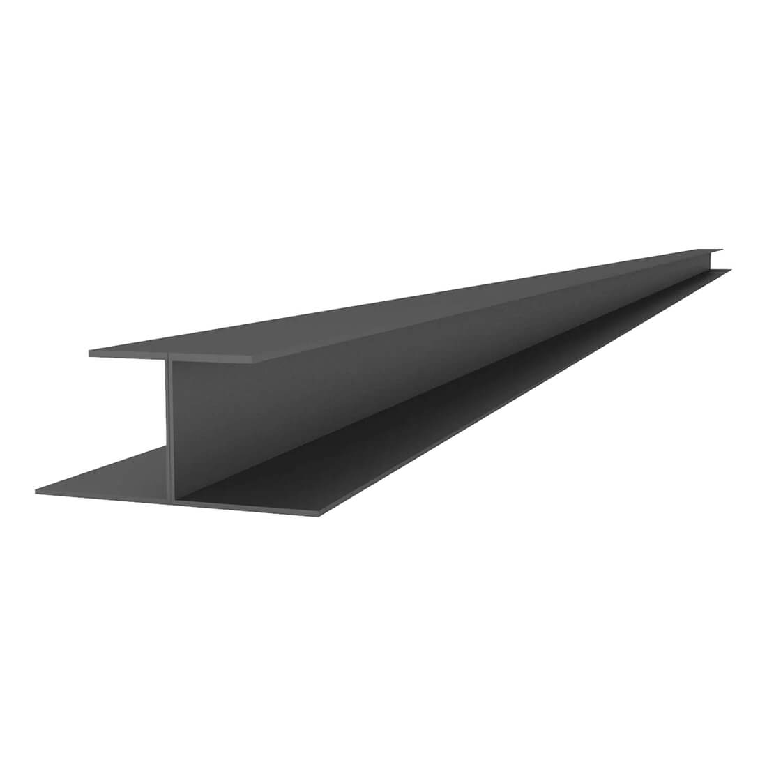 Proslat 96 PVC Slatwall H Trim - Charcoal (2-Pack)