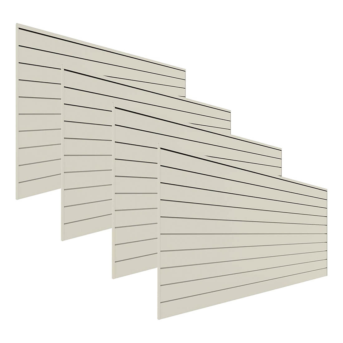 Proslat 8 ft. x 4 ft. PVC Slatwall (4-Pack Sandstone)